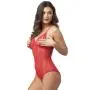 Worldgirl Red Crotchless Lace Peek-a-Boo Body