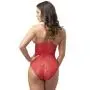 Worldgirl Red Crotchless Lace Peek-a-Boo Body
