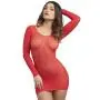 Worldgirl Long Sleeve Red Mini Dress Worldgirl Long Sleeve Red Mini Dress
