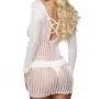 Lapdance White Crochet Long Sleeve Mini Dress Lapdance White Crochet Long Sleeve Mini Dress