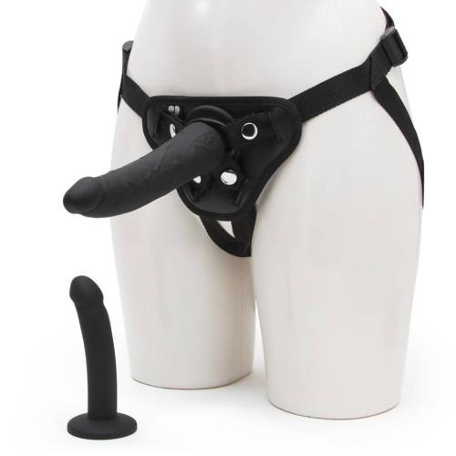 Worldgirl Deluxe Strap-On Harness Kit with 2 Silicone Dildos