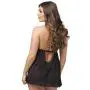 Worldgirl Barely There Black Sheer Babydoll Set