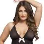 Worldgirl Barely There Black Sheer Babydoll Set