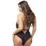 Worldgirl Barely There Sheer Black Crotchless Teddy