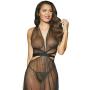 Dreamgirl Long Sheer Gown with Cut-Outs