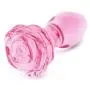Worldgirl Full Bloom Large Rose Glass Butt Plug 4 Inch