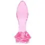 Worldgirl Full Bloom Large Rose Glass Butt Plug 4 Inch