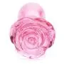 Worldgirl Full Bloom Large Rose Glass Butt Plug 4 Inch