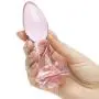 Worldgirl Full Bloom Large Rose Glass Butt Plug 4 Inch