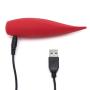 Red Hot Rechargeable Silicone Flickering Tongue Vibrator
