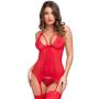 Worldgirl Wild Romance Red Basque Set