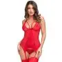 Worldgirl Wild Romance Red Basque Set