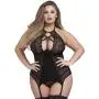 Worldgirl Plus Size Twilight Temptation Halterneck Basque Set Worldgirl Plus Size Twilight Temptation Halterneck Basque Set
