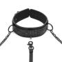 Bondage Boutique Black Rose Collar with Nipple Clamps