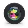 Glams Large Silicone Butt Plug with Rainbow Crystal 4 Inch Glams Large Silicone Butt Plug with Rainbow Crystal 4 Inch