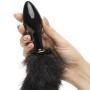 DOMINIX Deluxe Glass Faux Fur Animal Tail Butt Plug