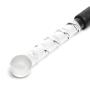 DOMINIX Deluxe Glass Dildo with Leather Flogger