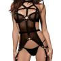 Dreamgirl Fetish Strappy Mesh Bustier Set