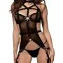 Dreamgirl Fetish Strappy Mesh Bustier Set Dreamgirl Fetish Strappy Mesh Bustier Set