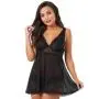 Worldgirl Love Me Black Lace Soft Cup Babydoll Set