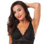 Worldgirl Love Me Black Lace Soft Cup Babydoll Set