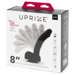UPRIZE Remote Control Black Erecting Realistic Dildo Vibrator 8 Inch