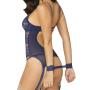 Seven 'til Midnight Midnight Affair Blue Lace Basque Set Seven 'til Midnight Midnight Affair Blue Lace Basque Set