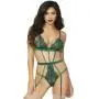 Seven 'til Midnight Strappy Satin and Lace Body Set
