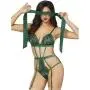 Seven 'til Midnight Strappy Satin and Lace Body Set