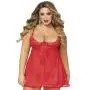 Seven 'til Midnight Plus Size Underwired 1/2 Cup Bow Back Babydoll Set Seven 'til Midnight Plus Size Underwired 1/2 Cup Bow Back Babydoll Set