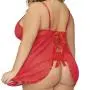 Seven 'til Midnight Plus Size Underwired 1/2 Cup Bow Back Babydoll Set Seven 'til Midnight Plus Size Underwired 1/2 Cup Bow Back Babydoll Set