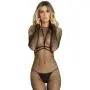 Rene Rofe Crotchless Fishnet Harness Bodystocking Set