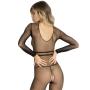 Rene Rofe Crotchless Fishnet Harness Bodystocking Set