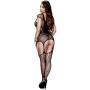 Baci Lingerie Corset Front Fishnet Suspender Bodystocking