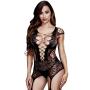 Baci Lingerie Corset Front Fishnet Suspender Bodystocking