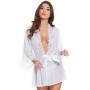 Worldgirl Barely There Sheer White Robe