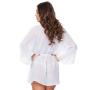 Worldgirl Barely There Sheer White Robe
