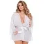Worldgirl Plus Size Barely There Sheer White Robe Worldgirl Plus Size Barely There Sheer White Robe