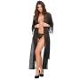 Worldgirl Barely There Long Sheer Black Robe