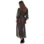 Worldgirl Barely There Long Sheer Black Robe
