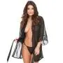 Worldgirl Barely There Sheer Black Robe Worldgirl Barely There Sheer Black Robe