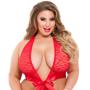 Worldgirl Plus Size Unwrap Me Red Lace Body Worldgirl Plus Size Unwrap Me Red Lace Body