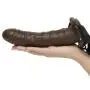 Fetish Fantasy Unisex Hollow Strap-On Dildo and Harness 8 Inch