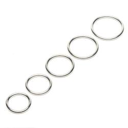 Bad Kitty Metal Cock Rings Set (5 Pack)