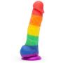 Rainbow Silicone Realistic Suction Cup Dildo with Balls 5 Inch Rainbow Silicone Realistic Suction Cup Dildo with Balls 5 Inch