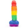 Rainbow Silicone Realistic Suction Cup Dildo with Balls 5 Inch Rainbow Silicone Realistic Suction Cup Dildo with Balls 5 Inch