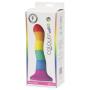 Rainbow Silicone Curved Suction Cup Dildo 6 Inch Rainbow Silicone Curved Suction Cup Dildo 6 Inch