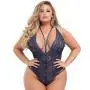 Worldgirl Plus Size Late Night Liaison Blue Crotchless Lace Body Worldgirl Plus Size Late Night Liaison Blue Crotchless Lace Body