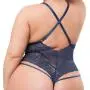 Worldgirl Plus Size Late Night Liaison Blue Crotchless Lace Body Worldgirl Plus Size Late Night Liaison Blue Crotchless Lace Body