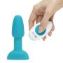 b-Vibe Petite Remote Control Rechargeable Blue Vibrating Rimming Butt Plug